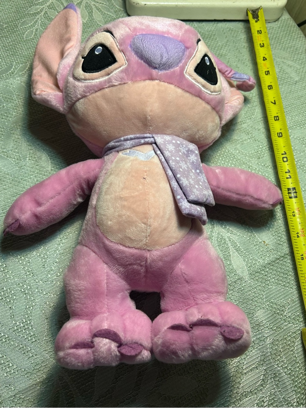 Disney Baby Angel Pink and Lavender Stitch Plush with Patterned Scarf